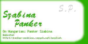 szabina panker business card